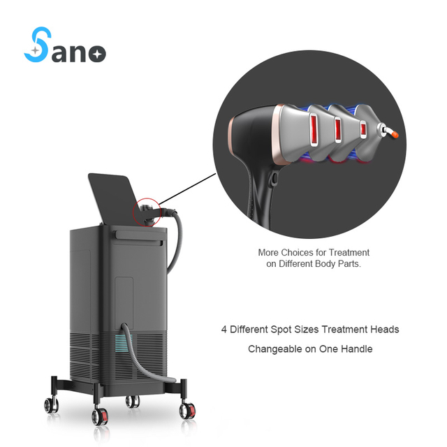 Machine d'épilation au laser à diode de taille de tache échangeable 3000W 808nm